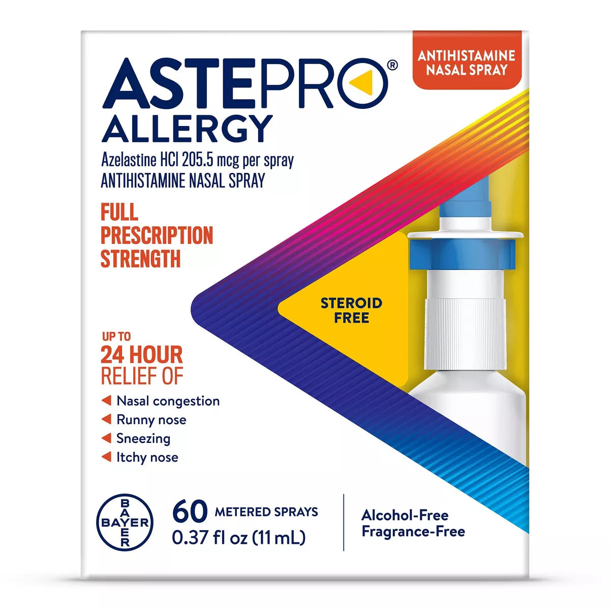 Astepro Allergy Nasal Spray - 60 Metered Sprays, 0.37 fl oz