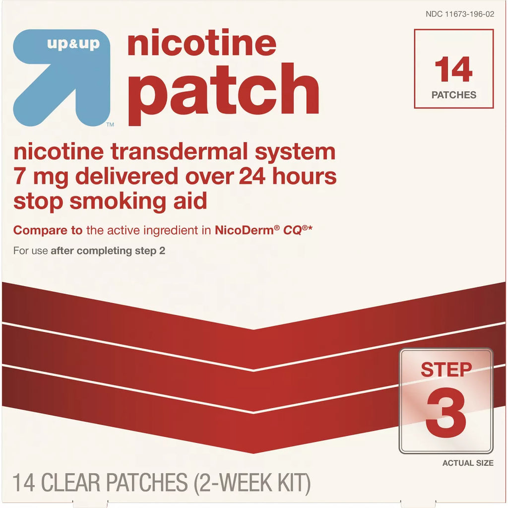 Nicotine Stop Smoking Aid Clear Patches Step 3 - 14ct - up&up™