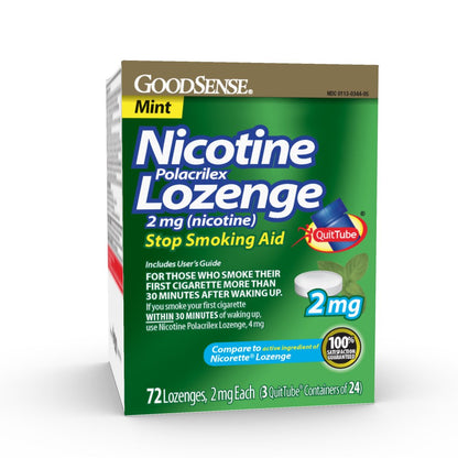 GoodSense Nicotine Polacrilex Lozenge 2 mg , Mint, 72 count