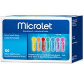 Contour Microlet Color Lancettes, paquet de 100 | Lancettes Microlet pour tests fluides | Appareil Glucolet