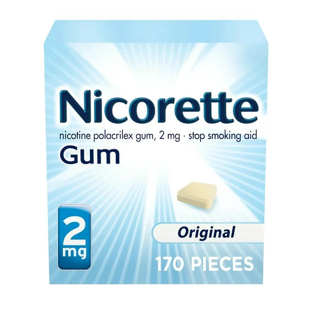 Nicorette Nicotine Gum, Stop Smoking Aids, 2 Mg, Flavored, 170 Count