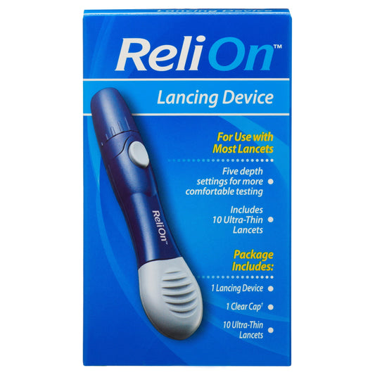 ReliOn Lancing Device for Comfortable Blood Glucose Testing