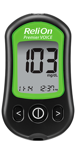 ReliOn Premier VOICE Blood Glucose Monitoring System