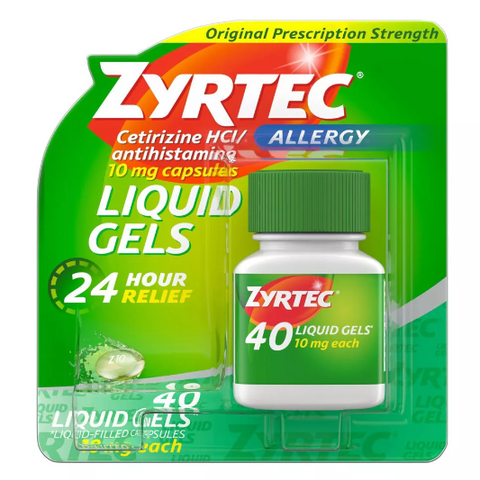 ZYRTEC® Liquid Gels with 10 mg Cetirizine HCl  40 ct