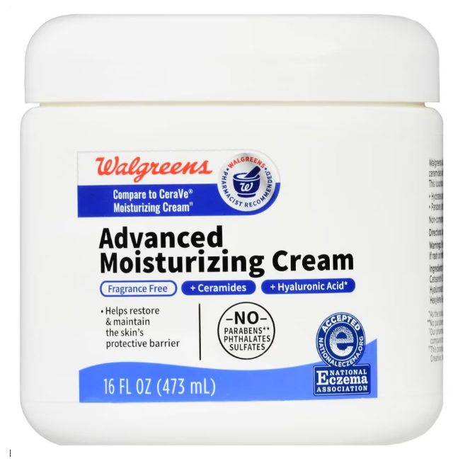 Walgreens Advanced Moisturizing Cream Fragrance Free, 16.0 fl oz