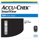 Accu-Chek SmartView - 100 bandelettes de test | Test de glycémie | Traitements diabétiques 