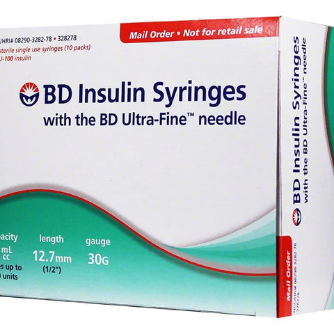 BD Insulin Syringes with BD Ultra-Fine™ needle 12.7mm x 30G x 1 /2 cc