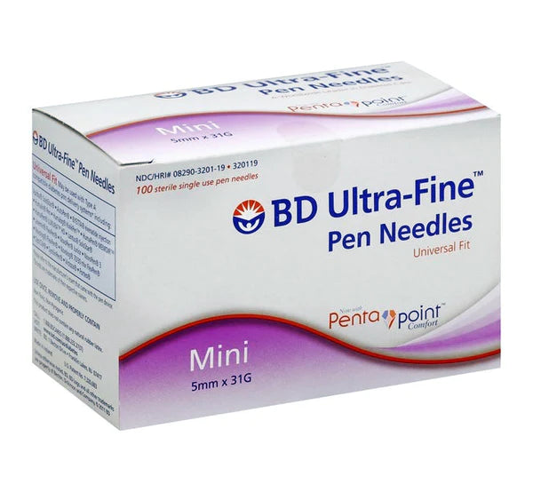 Aiguilles mini-stylo ultra fines BD - 31G 5 mm 100/BX