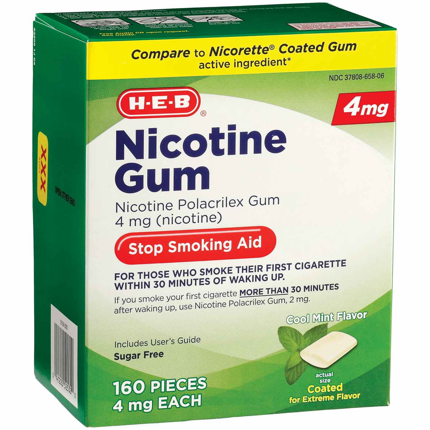 H‑E‑B Heb Cool Mint Flavor - Nicotine Gum Stop Smoking Aid - 4mg - 160ct.