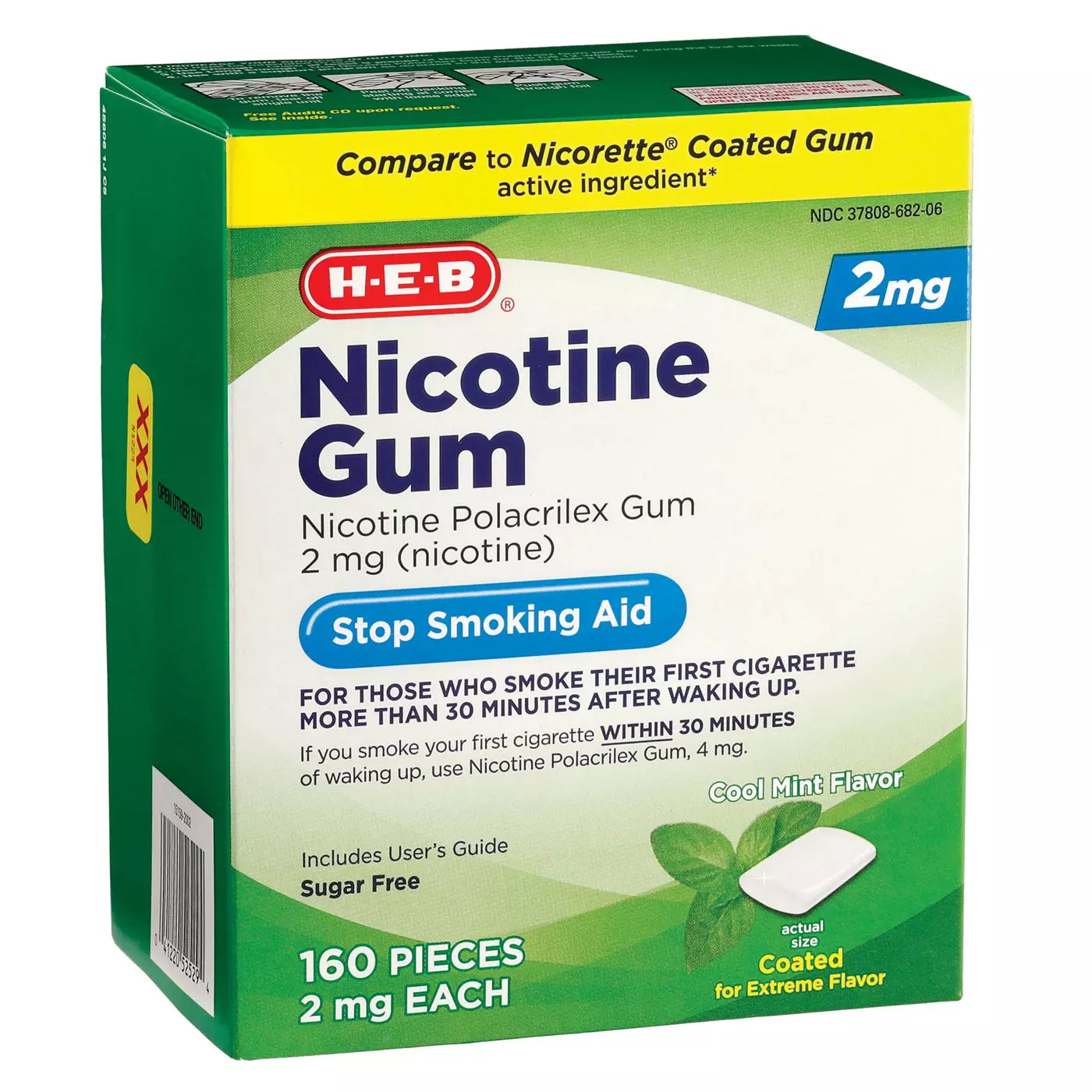H‑E‑B heb Cool Mint Flavor -  Nicotine Gum Stop Smoking Aid - 2mg - 160ct.