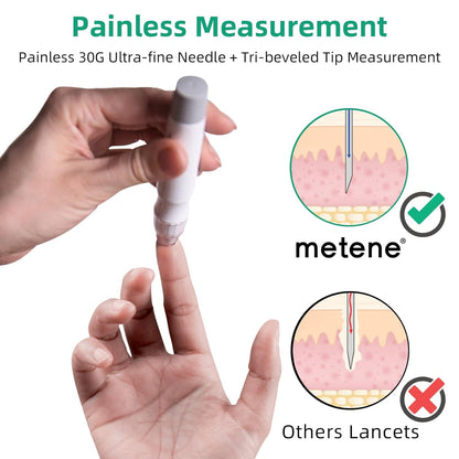 Metene Twist Top Lancets, 310-Count, 30-Gauge Diabetic Test Lancets, Multicolored