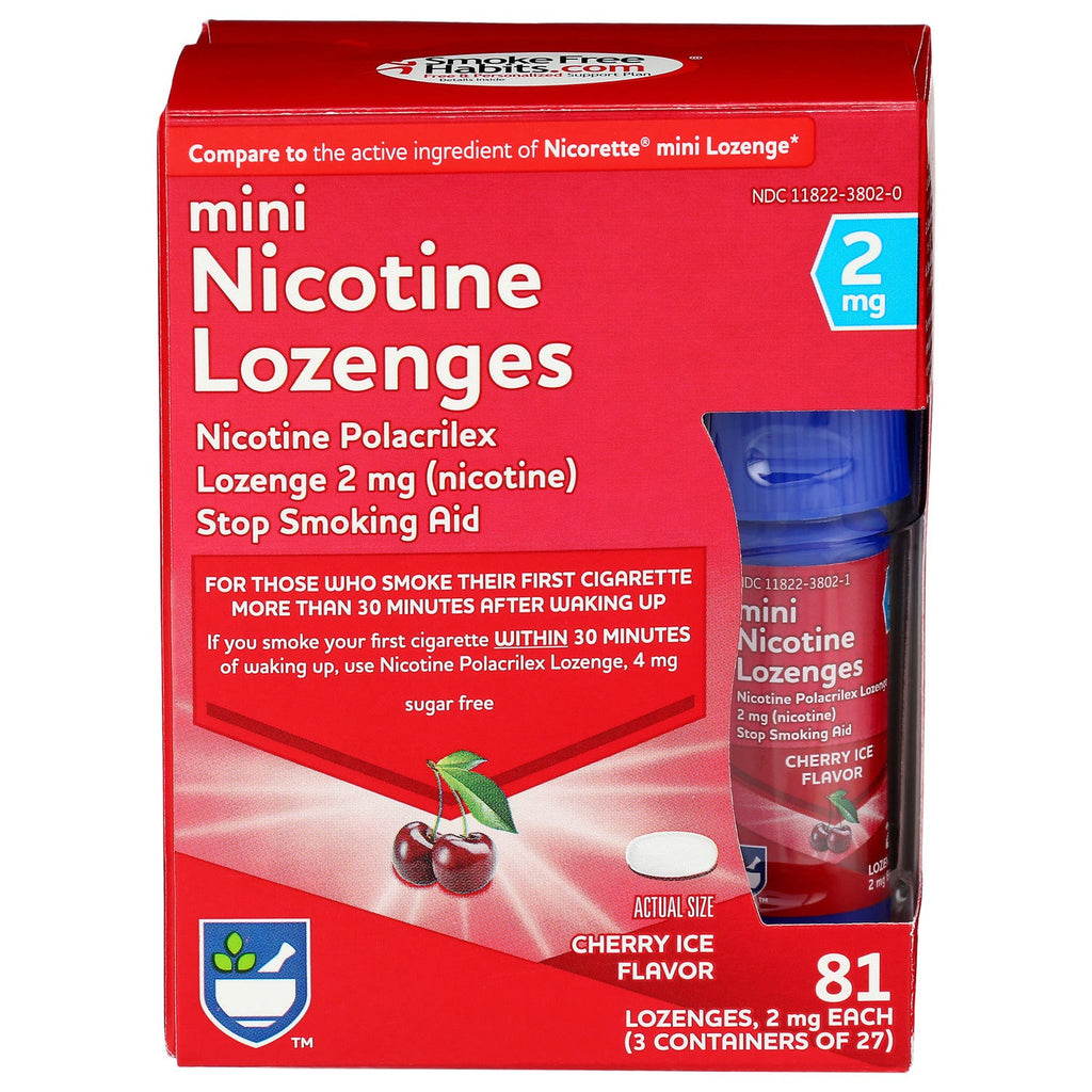 RiteAid Nicotine Mini Lozenges - Cherry Ice, 2mg, 81 ct