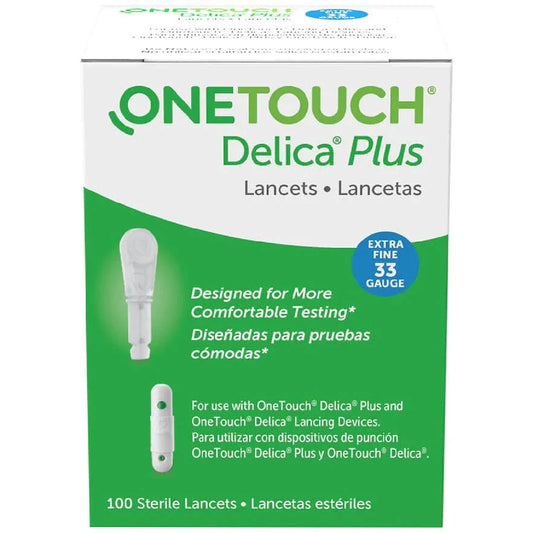 OneTouch Delica Plus Lancets 33G Pack of 100 Lancets | 33-Gauge Needle Long-Lasting Stock