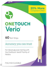 OneTouch Verio Blood Glucose Test Strips 60