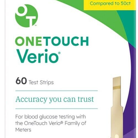 OneTouch Verio Blood Glucose Test Strips 60