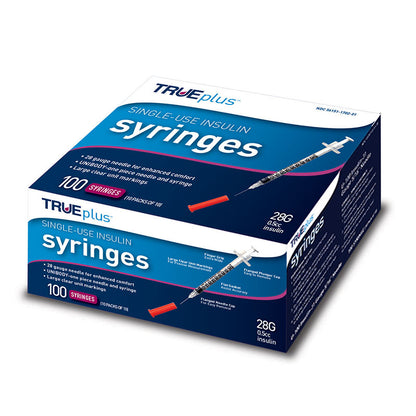 1/2cc 28G x 12.7mm  (1/2")L  Insulin Syringes,