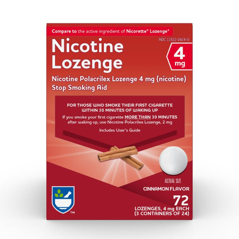 RiteAid Nicotine Lozenges - Cinnamon 4mg, 72 ct